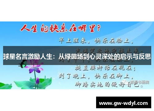 球星名言激励人生：从绿茵场到心灵深处的启示与反思